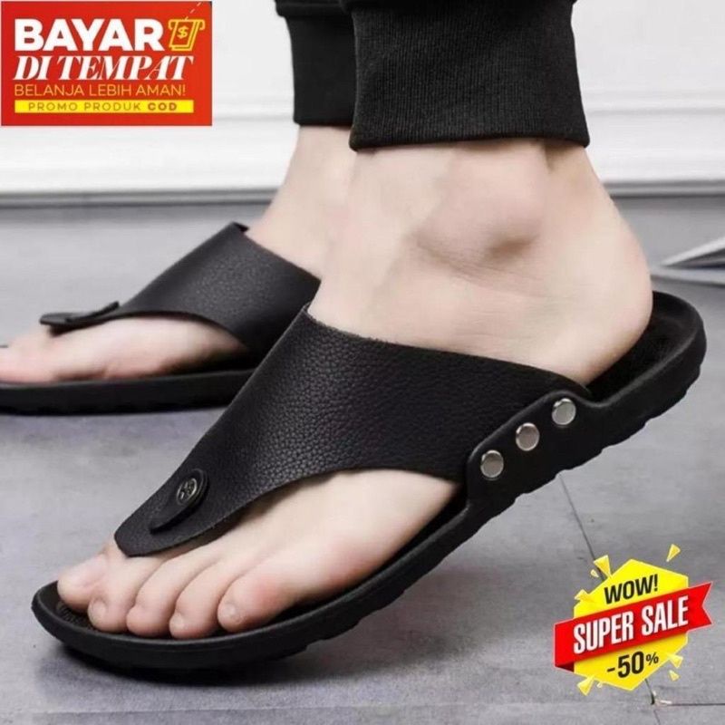 Promo 4.4 Sandal Jepit Pria / Sandal Kulit / Sandal Pria / Sandal Casual Pria Canvil