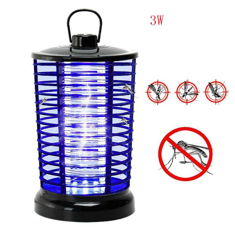 GS8 Lampu Perangkap dan Pembasmi Nyamuk Warna Hitam Elektrik UV Mosquito Killer Lamp 4 LED Desain Modern