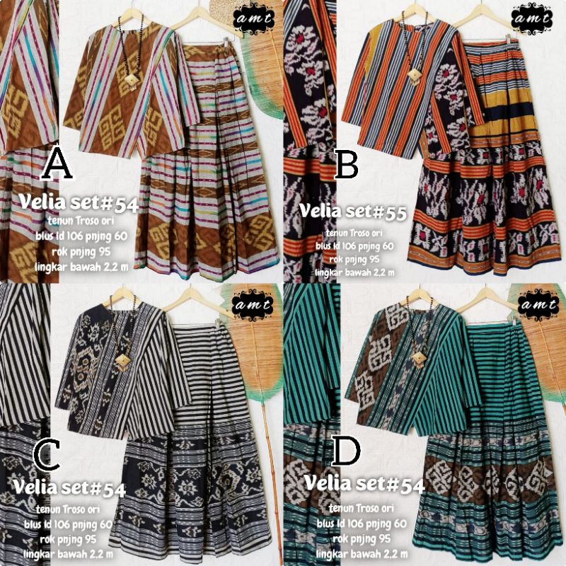 setelan tenun rok n blouse batik murah solo velia set batik tuman solo