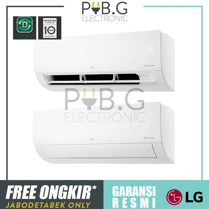 LG AC 1 1/2 (1.5) PK Inverter DUALCOOL Hemat Listrik- T13EV4
