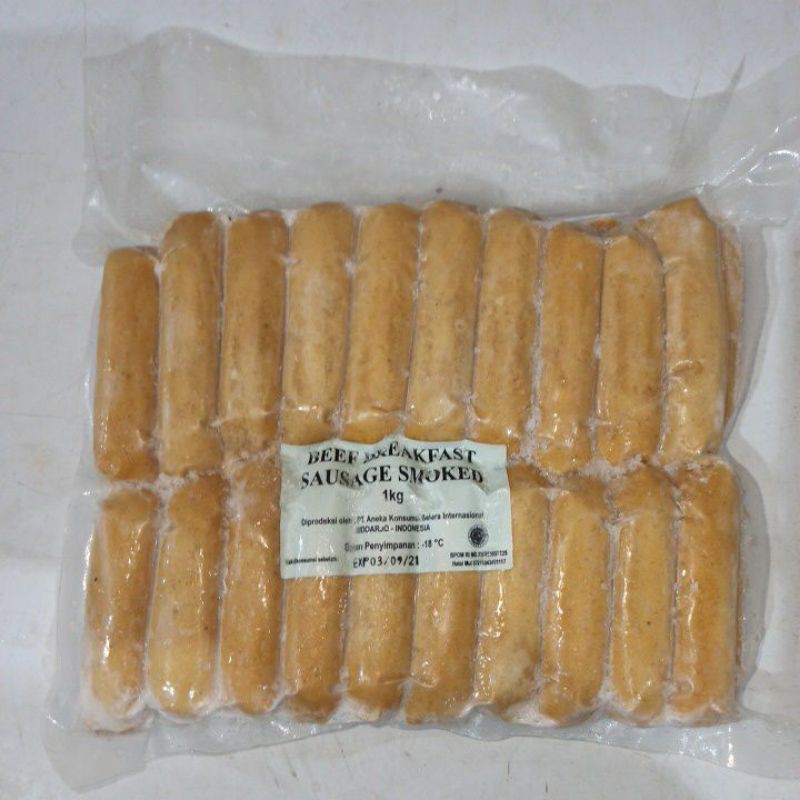 

Sosis Premium Beef Breakfast Sausage Smoked 1kg