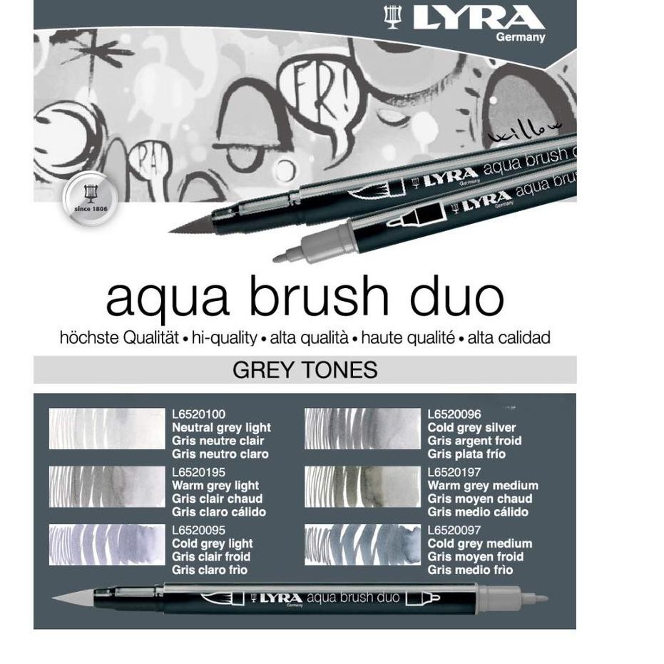 

BIG SALE!! KODE-234 Lyra Aqua Brush Duo Tones - Brush Pen Set 6