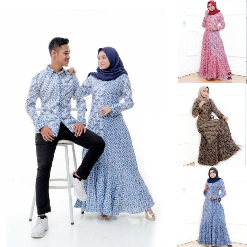 Pusat Grosir Baju Gamis Batik Wanita - Couple Batik Kondangan Pria Wanita Batik Pasangan 533GoketW30nkQ