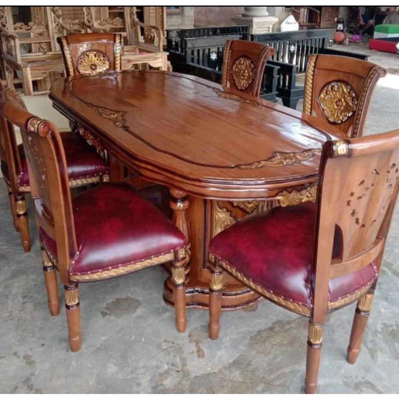 Meja Makan 6 kursi