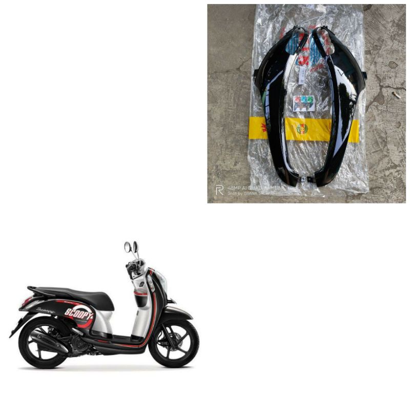 LEGSHIELD LUAR BODI SAYAP DEPAN SCOOPY FI HITAM 2013-2016