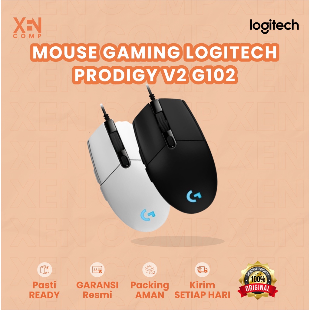 Mouse Gaming Logitech Prodigy Light Sync V2 G102 8K DPI Tracking