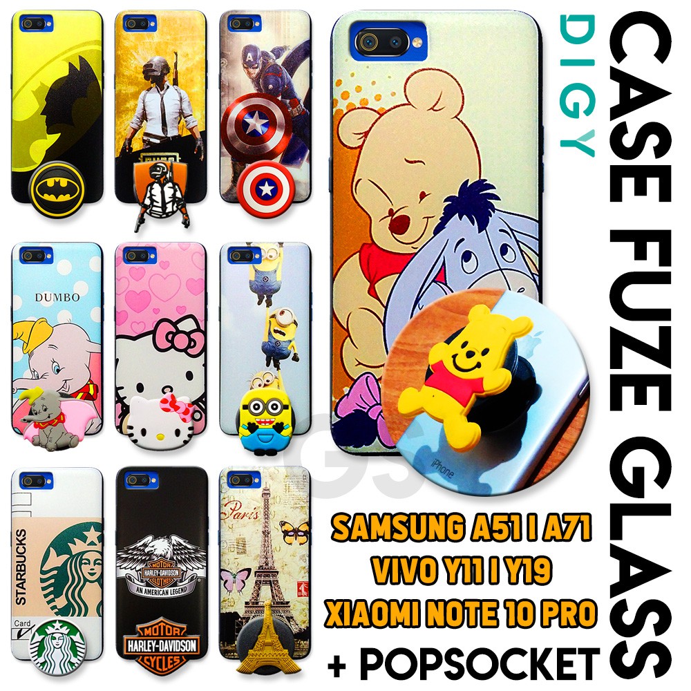 Case VIVO Y50 Y93 Y11 Y19  V19  V15  V15 PRO  S1 pro Case Fuze Glass Plus Popsocket