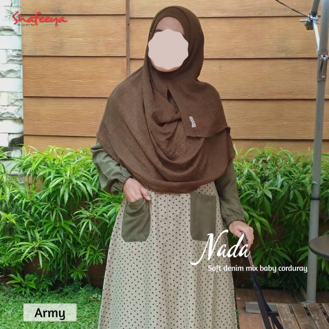 Gamis sarimbit/ gamis couple/ gamis ibu dan anak/ gamis Nada by shafeeya