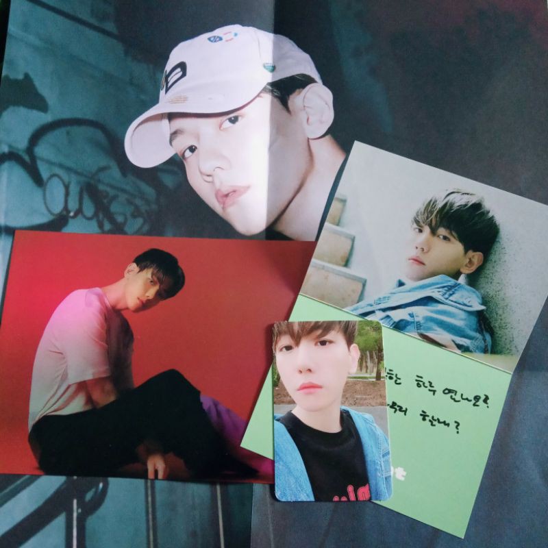 ALBUM BAEKHYUN DELIGHT UNSEALED MINT,HONEY VER. PHOTOCARD POSTCARD FOLDED POSTER MESSAGE CARD