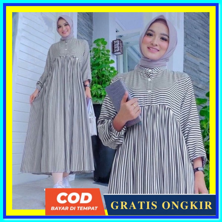 Gmis Import Drees Panjang Fashion Muslimah Jumbo Pakaian Muslim Wanita Remaja Gamus Casual Gsmis Gam