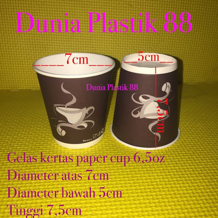 

@50PC gelas kertas foam PAPER CUP 65oz KECIL mini MOTIF kopi teh hot