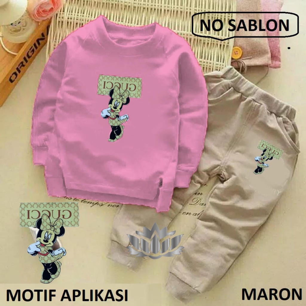 BO - SETELAN MICKEY ICCUG / SETELAN ANAK-ANAK / FASHION ANAK / PAKAIAN ANAK-ANAK PEREMPUAN / SET ANAK