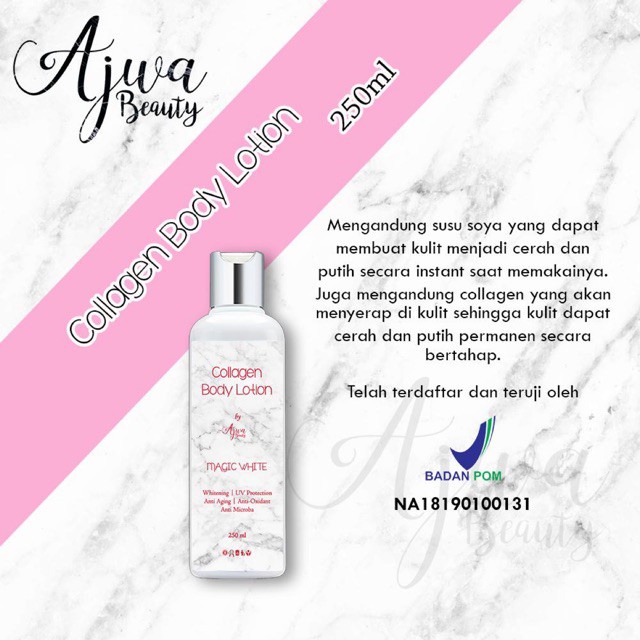 AJWA BEAUTY COLLAGEN BODY LOTION (INSTANT WHITE) - 250ML