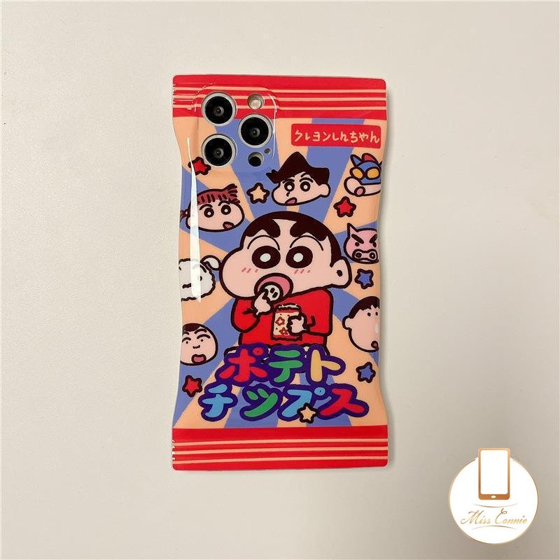 Soft Case TPU Motif Crayon Shinchan Untuk iPhone 11 12 13 14 Pro Max 8 7 6 6s Plus XR X XS Max 14 Plus SE 2020