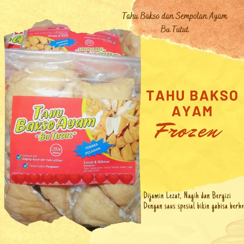 

Tahu Bakso Ayam BU TUTUT Premium Dijamin Nagih dan Bergizi Tinggi