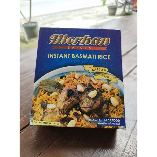 

Merhan Nasi Kabsah Original 500gr-Paket beras basmati dan bumbu Kabsah