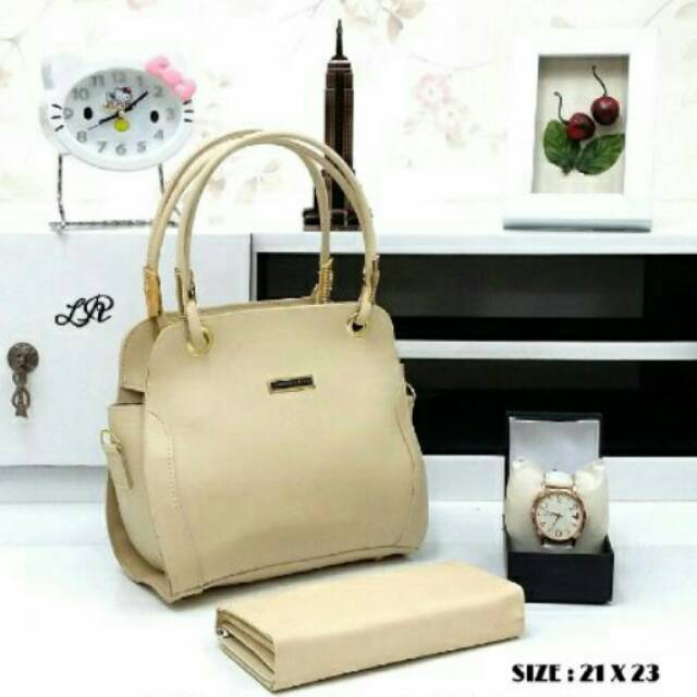 Tas Charles and Keith 3in1 (tas, jam, dompet)
