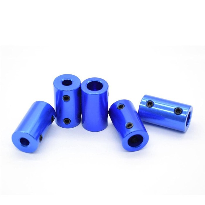 Blue Aluminum Alloy Coupling Coupler Bore 5mm 8mm D14 L25 5x8mm