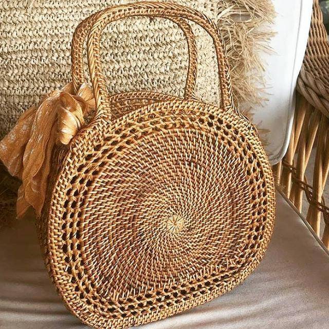 Tas Rotan Jinjing Modis Trendy Exclusive Unik Etnik Lombok 