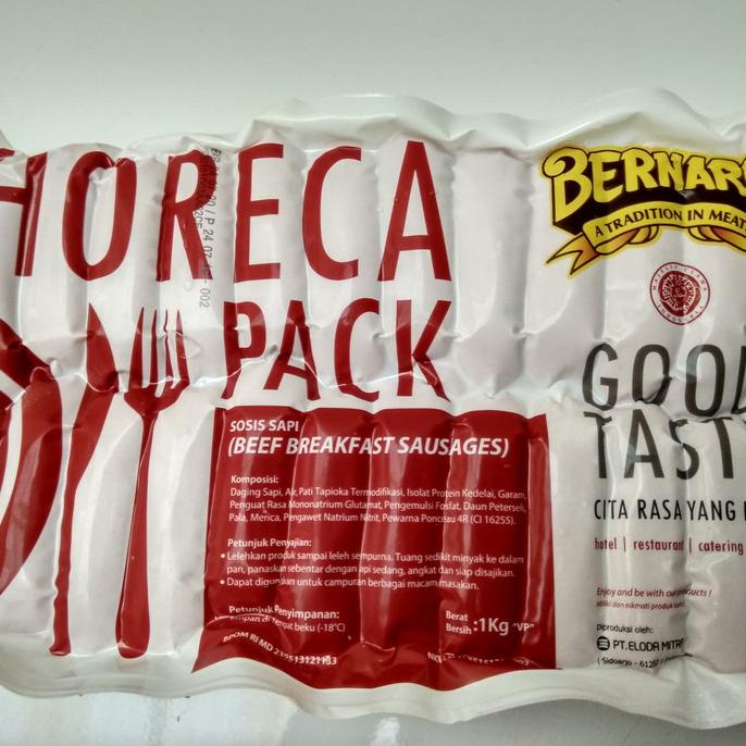 

MAKANAN BEKU / BERNARDI HORECA SOSIS SAPI 1KG BEST SELLER !! NON COD
