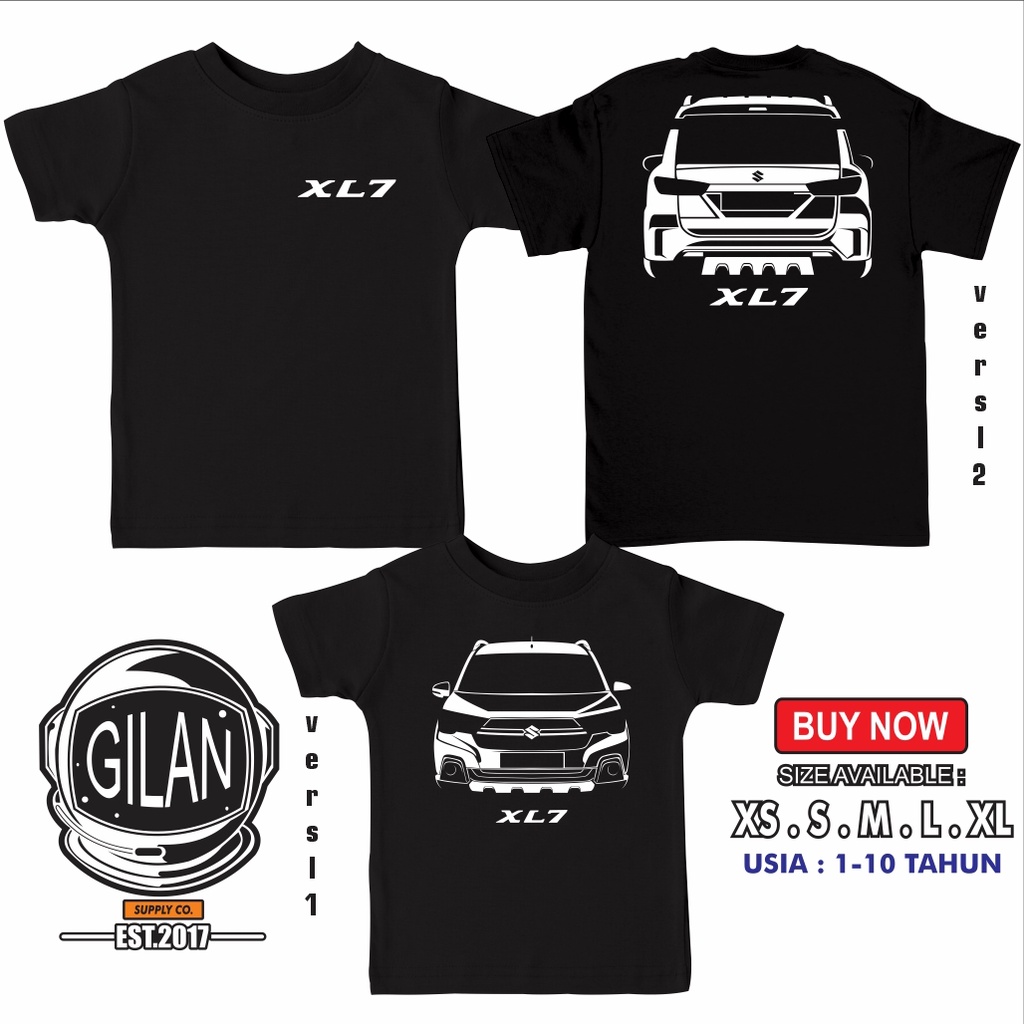 SAKAZUKI Kaos Baju Distro Anak Laki Laki Gambar Mobil SUZUKI XL7 XL 7 Otomotif