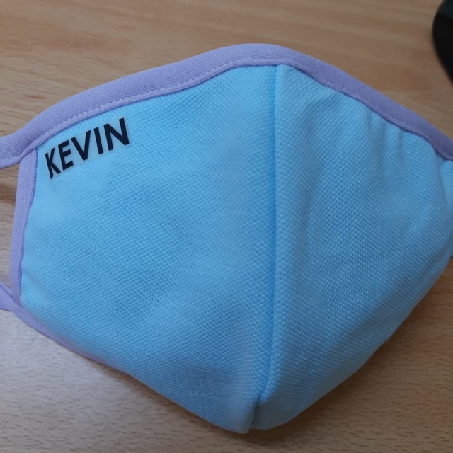 Masker kain antivirus sablon nama/logo