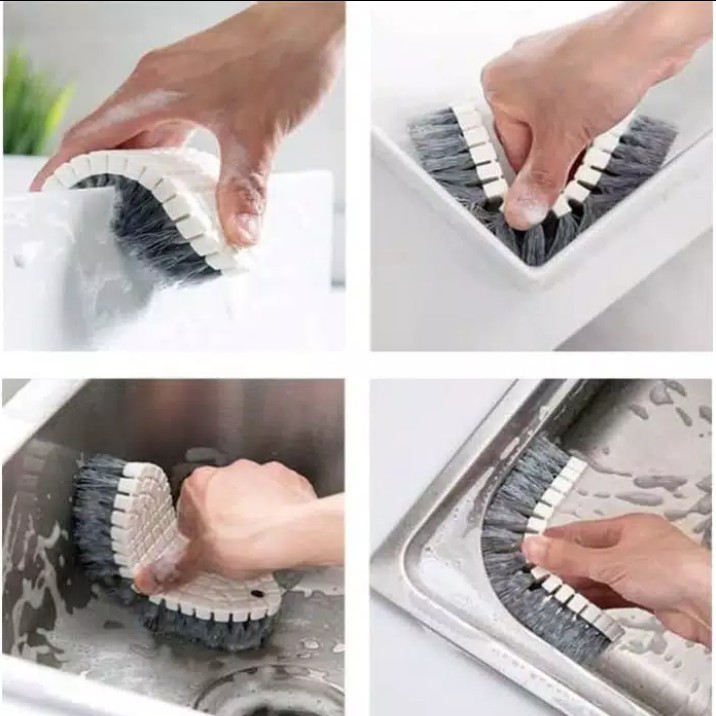 Sikat WC LENGKUNG Bisa TEKUK Fleksible Cleaning Brush Flexible Toilet Kloset Wastafel Lantai Sudut