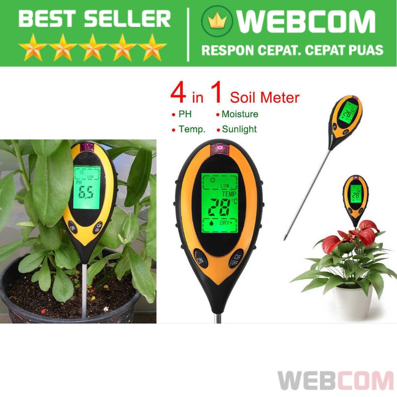 Digital Soil Analyzer Tester Meter 4 In 1 Alat Ukur Ph Tanah 4 In 1 Ph Mositure Shopee Indonesia