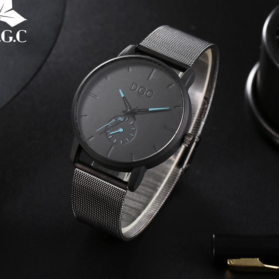 [UKR. 51397] DGC Jam Tangan Pria GrosirStainless Steel Rantai Jam Tangan Pria Sabuk Analog Fashion G