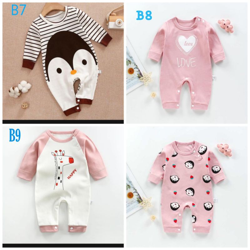 AN-39 Jumper bayi / Romper bayi / Baju Kodok Bayi panjang