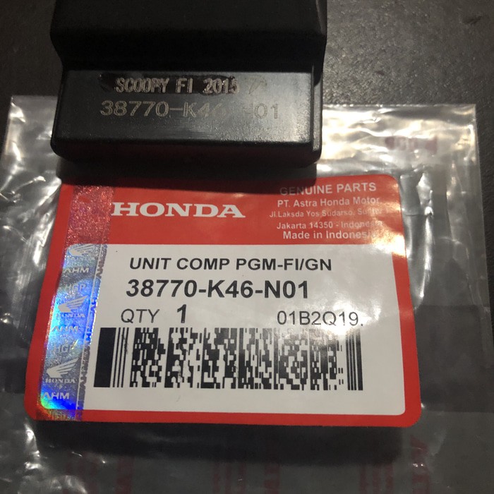 ECU CDI PGM UNIT IGN ECM Comp Honda Scoopy FI Non Esp 38770-K46-N01