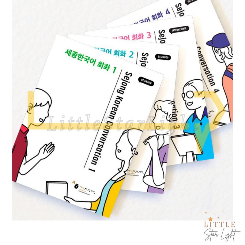 Jual Bundle Sejong Korean Conversation Textbook Dan Workbook Level 1 2 ...