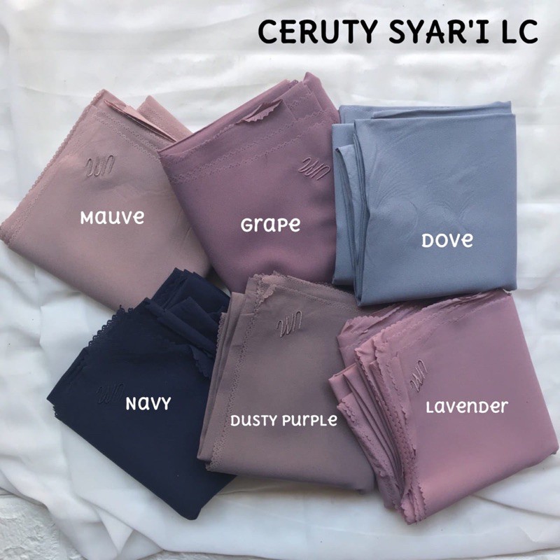 [BISA COD] CREPE SYARI LC UMAMA SCARF / HIJAB JILBAB SEGIEMPAT DIAMOND SYARI LASER CUT