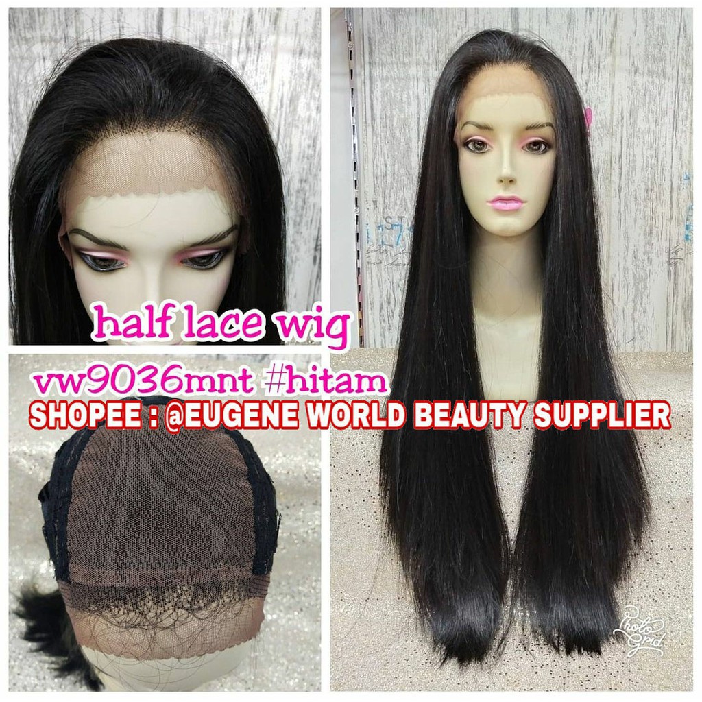 FRONT LACE WIG BISA PINDAH BELAHAN RAMBUT PALSU WANITA WIG PANJANG LURUS 9036 WIG RAMBUT ASLI