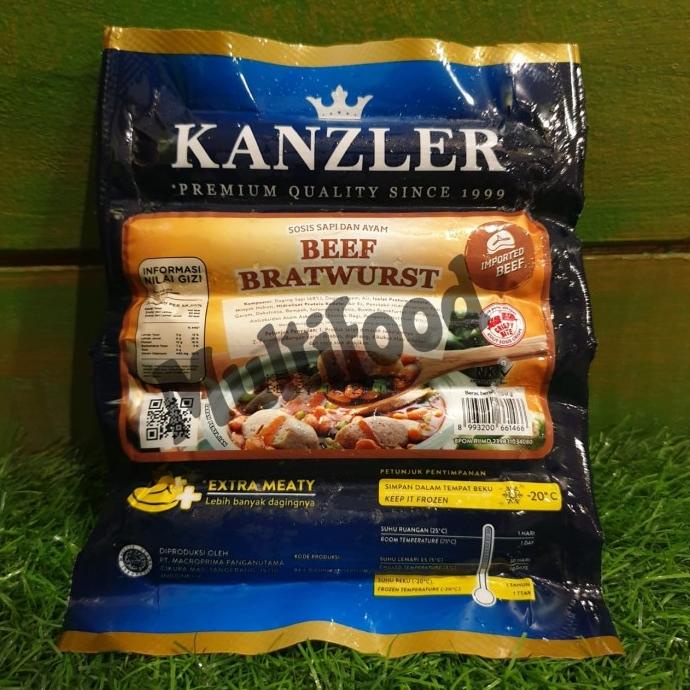 

windytriastuti13 Kanzler sosis sapi beef bratwurst / kanzler beef brawurst 360gr TERLARIS TERPERCAYA ORIGINAL