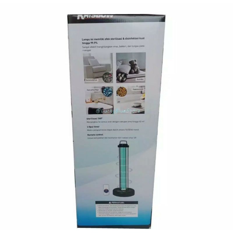 KRISBOW LAMPU UV STANDING REMOTE DISINFEKTAN STERILIZER 36W/ACE DISINFEKTAN STERILIZER RUANGAN