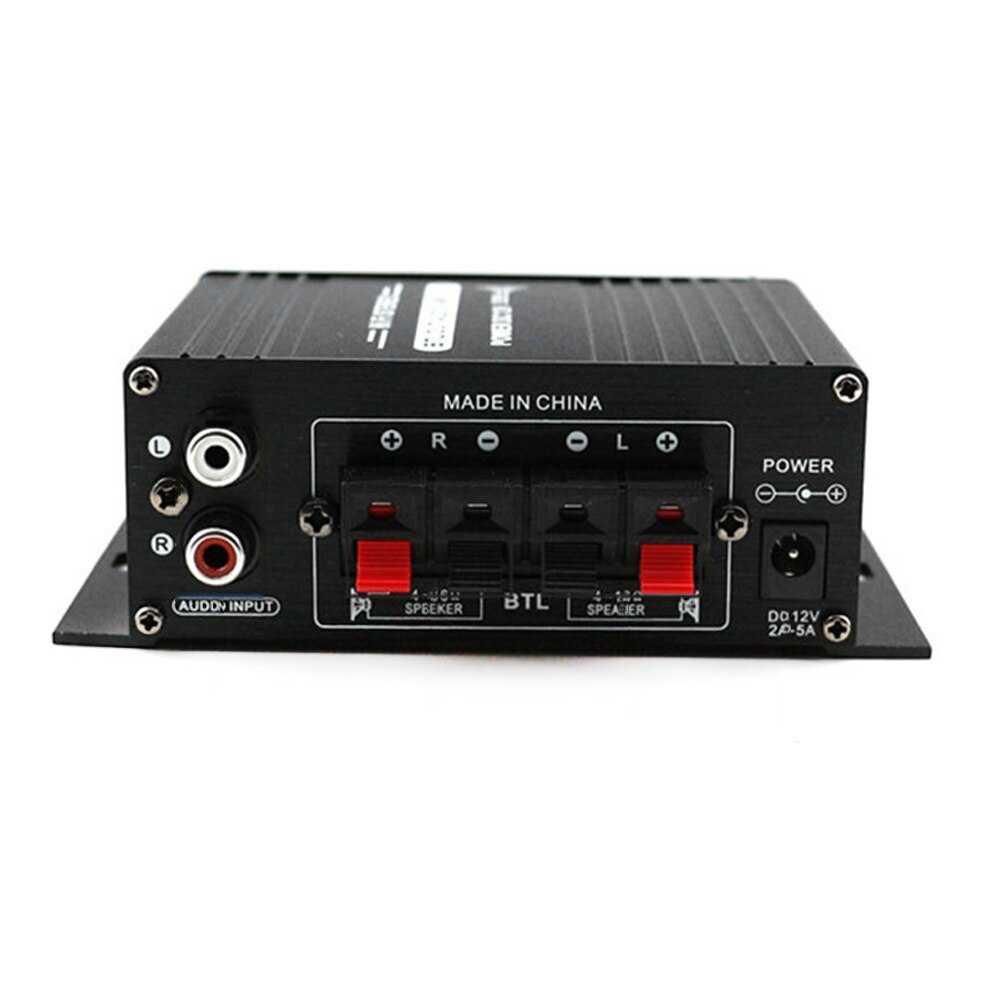 Amplifier Hi Fi Stereo Rumah FM Radio USB AUX TF Layar LED 2CH Power amplifier Car Amplifier Treble Bass Booster - AK-170