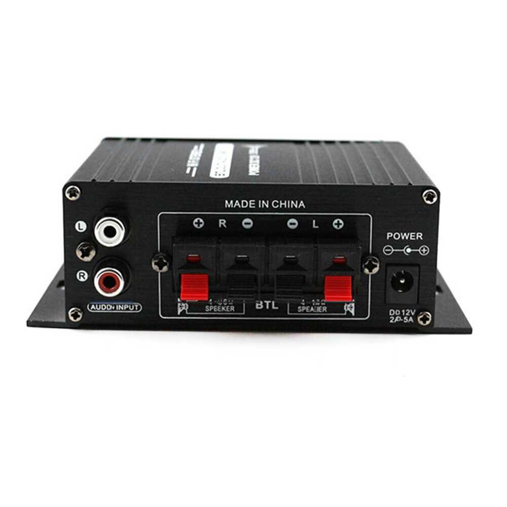 HiFi Mini Stereo Car Power Amplifier Mobil Subwoofer Treble Super Bass Booster Karaoke Mini Rakitan