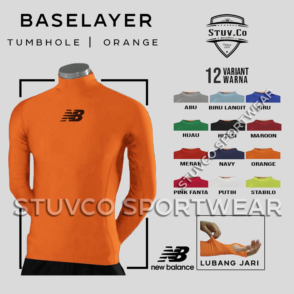 BASELAYER LONGSLEEVE THUMBOLE MANSET TANGAN PANJANG JARI LUBANG JEMPOL DIVING LARI SEPEDA OLAHRAGA UNISEX