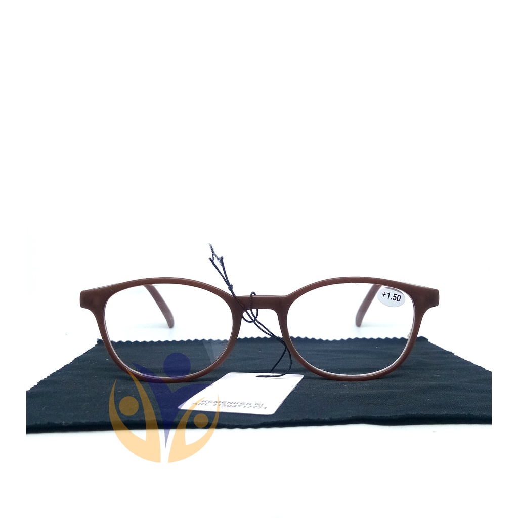 Kacamata baca plus oval