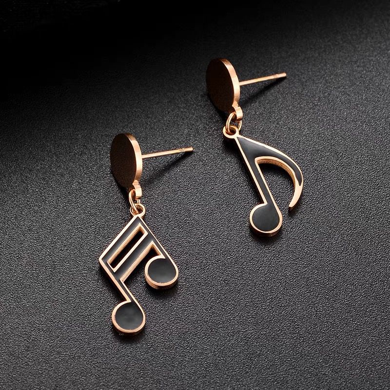 COD! anting titanium wanita tusuk melodi musik anti karat import