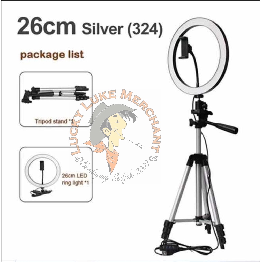 Paket Ring Light Besar dan Tripod Lampu Ringlight Tiktok Vlog Youtube