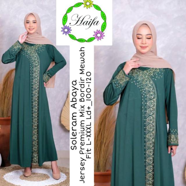 Tamam Maxy Gamis Arabian Super Mewah Dres Muslim Jumbo xxxl Ld 130cm Gamis Jersey Motif Bordir Timbul Arabian Soleram Abaya Gamis Lebaran Remaja Muslimah Terbaru Seragaman Pengajian Murah Dress Wanita Muslimah Syar'i Gamis Polos Tebal Premium Warna Hitam