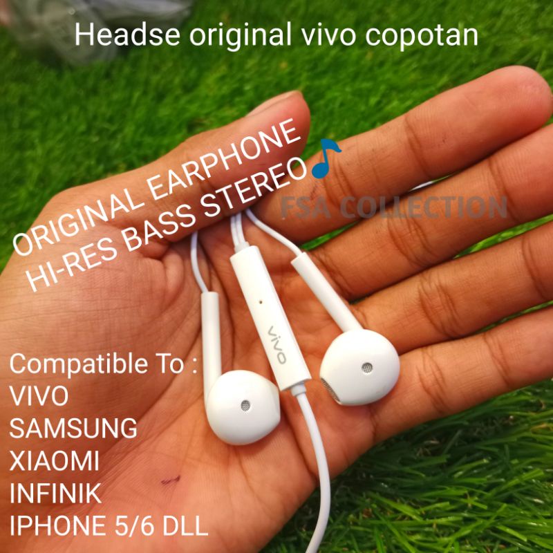 Headset VIVO Ori Y20 Y30 Y21s Y12 Y50 Earphone Premium Quality