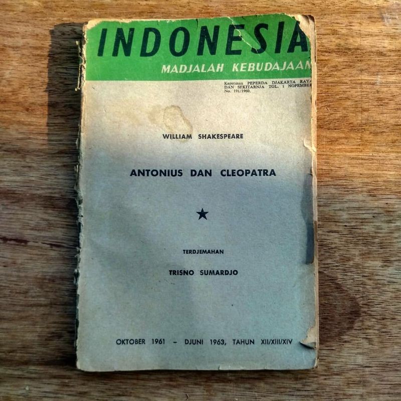 Lawas Madjalah Kebudayaan Indonesia Edisi Terjemahan Naskah Drama William Shakespeare Shopee Indonesia