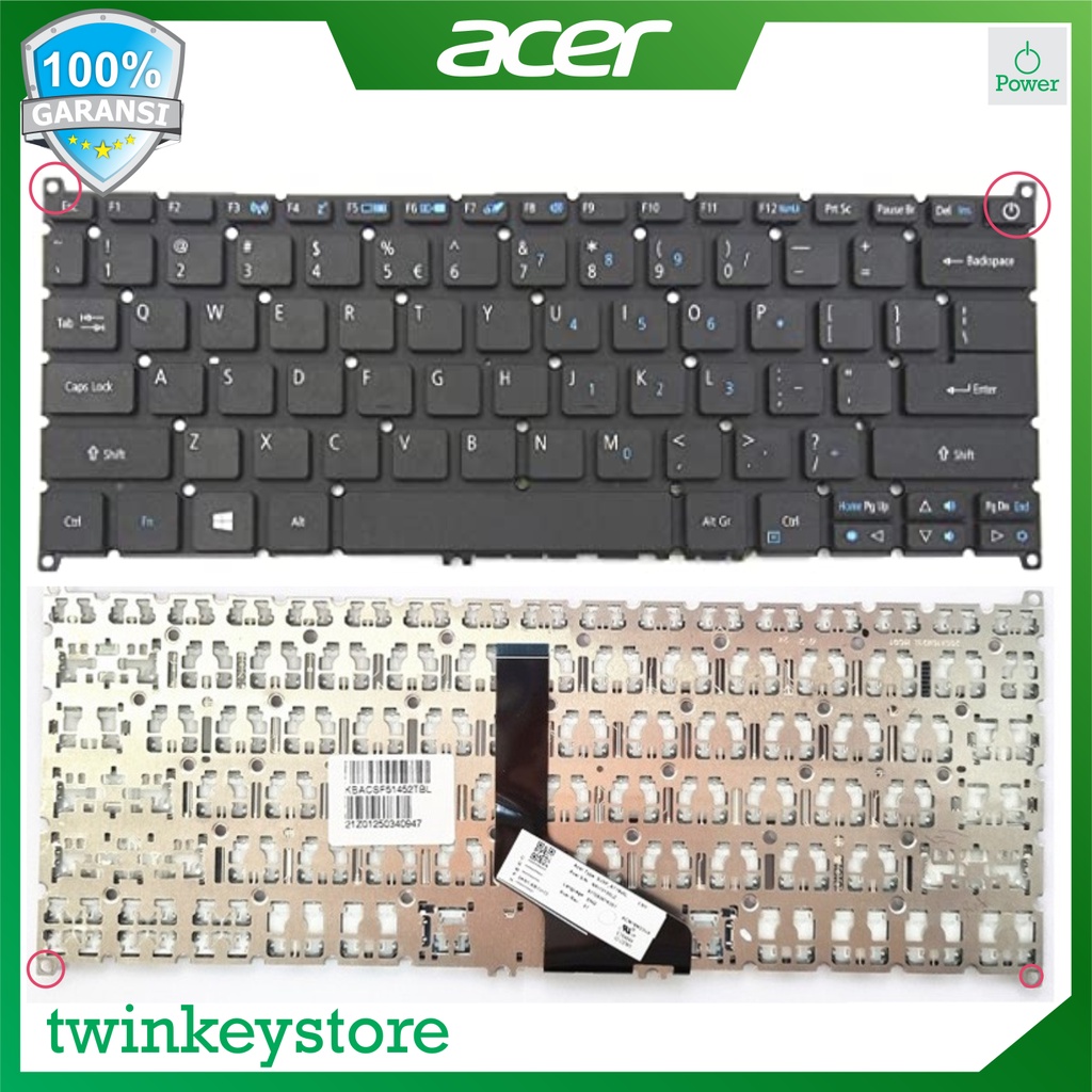 KEYBOARD ACER SWIFT 5 SF514 SF514-51 SF514-51T SF514-52 ON OFF