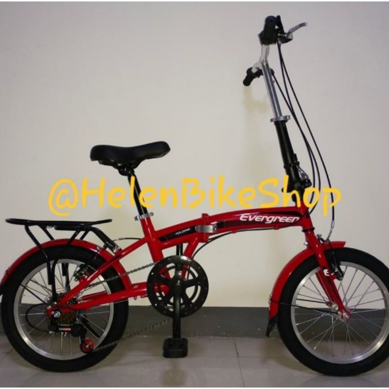 Sepeda lipat evergreen 16 inch 7Speed shimano/shinming