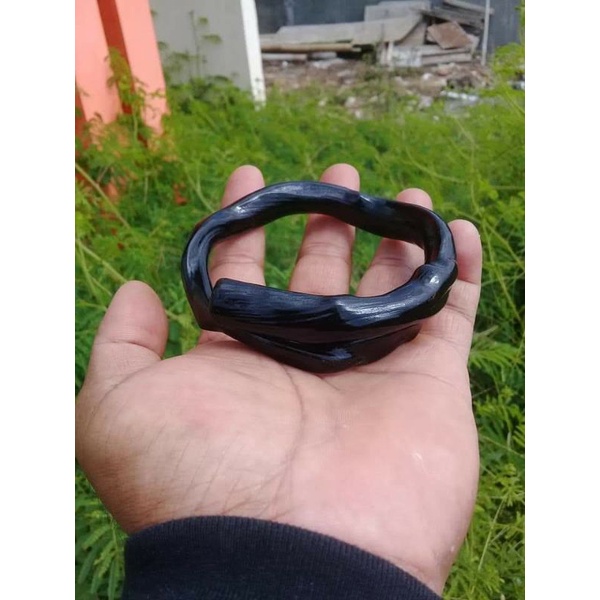 Akar Bahar hitam gelang akar Bahar hitam polos natural