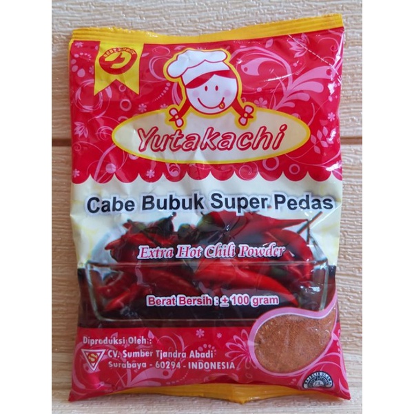 ✔MURAH Yutakachi Cabe Bubuk Super Pedas 100gr Halal MUI