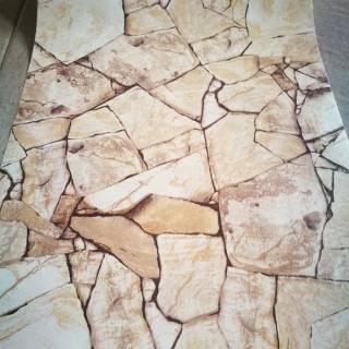 Wallpaper sticker motif batu alam marmer cream 10m murah Wallpaper sticker motif batu alam marmer cream 10m murah